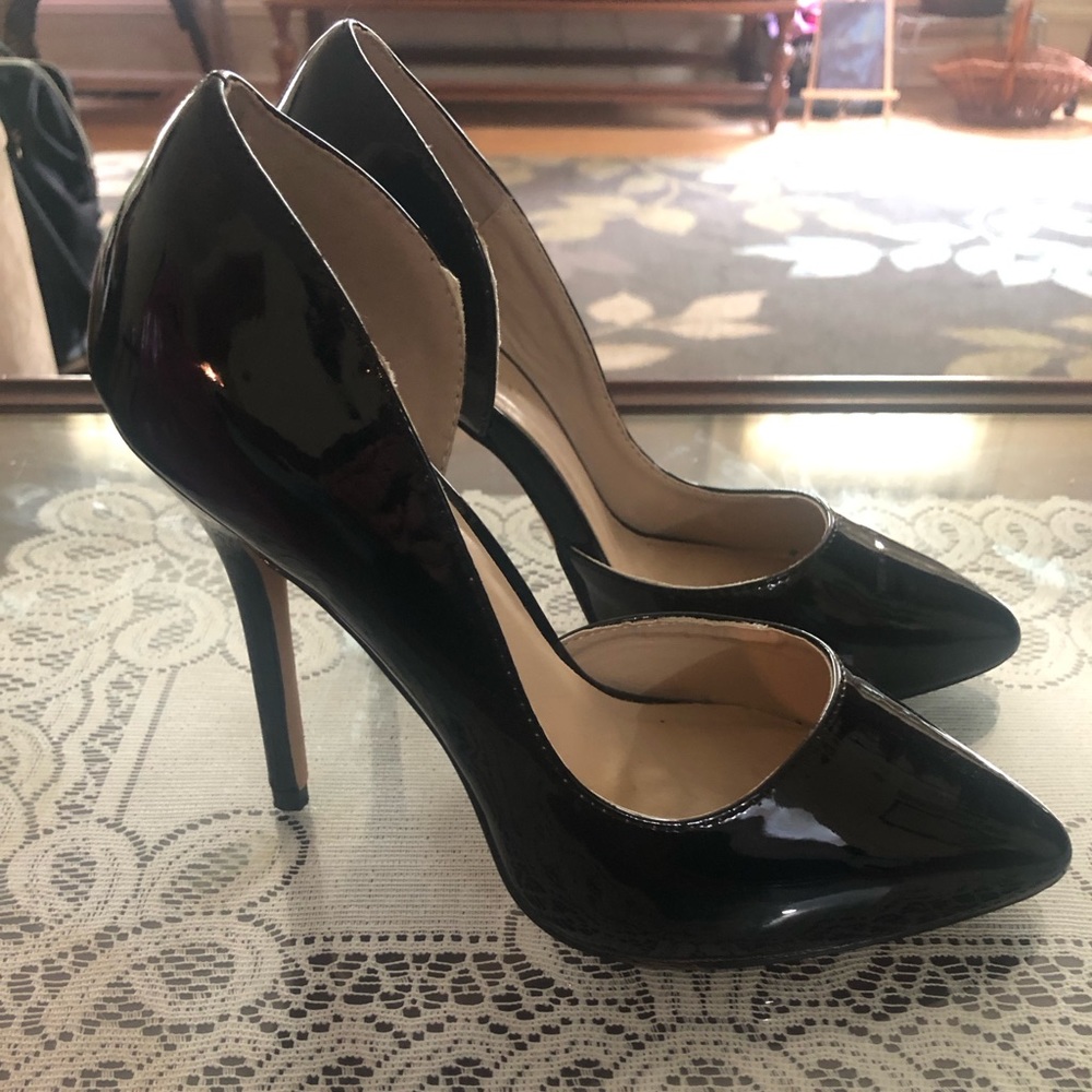 Black Patent Pleaser 5in Stilettos